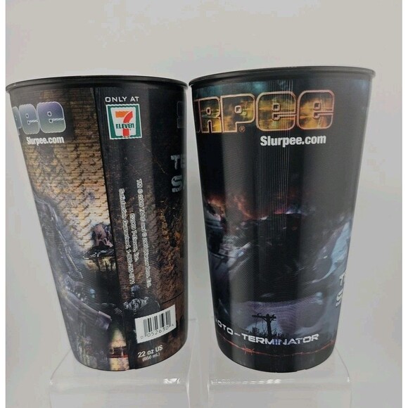 Terminator Salvation 7-Eleven 7-11 2009 Movie Slurpee Lenticular Cup Set 4/22oz - Picture 9 of 15